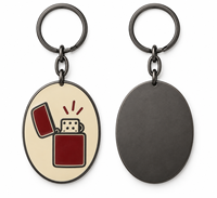 Porte-clés en métal personnalisé sur mesure avec logo, étiquette ovale, cadeau d'entreprise en gros, fabricant OEM en vrac