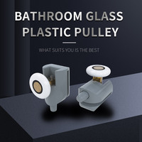 Proway Douche Porte Et Fenêtre En Plastique Coulissant Cuivre Poulie Roulettes Roulettes