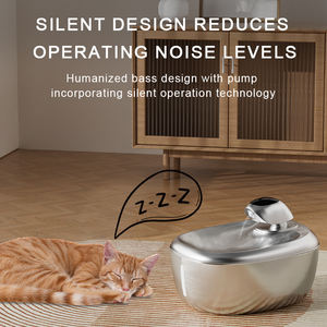 Dispenser air cerdas untuk kucing, Dispenser air kucing otomatis baru 2025 dengan daya baterai tanpa pompa air pemisah air mangkuk kucing untuk anjing kucing - Product Image 3