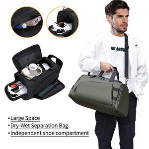 حقيبة دفل رجالية أنيقة مقاومة للماء للسفر، حقيبة رياضية محمولة متعددة الوظائف للتخزين وللتمرين، يمكن حملها على الكتف - Product Image 5