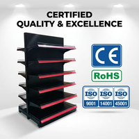 Étagère gondole double face Xingye, présentoir métallique personnalisé pour supermarché, prix d'usine pour aménagements de magasins de détail