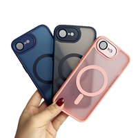 Étui magnétique pour téléphone avec film protecteur d'objectif de haute qualité pour iPhone 17 16E, coques rigides mates en PC pour iPhone 18 Pro