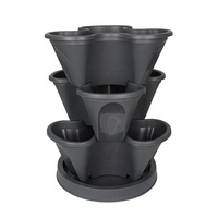 Gros Planteur De Légumes En Plastique Planteurs Jardin Pots De Fleurs 4 Dimensions De Tour Hydroponique Pousser En Plastique Empilable Pot