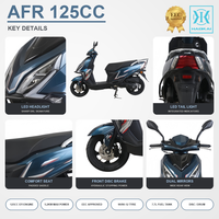 Scooter à essence 125CC, cyclomoteur, moto, 5,2 kW, refroidissement par air forcé, ECU CDI, roues de 12 pouces, frein à disque avant, réservoir de carburant AFR 7,7 L