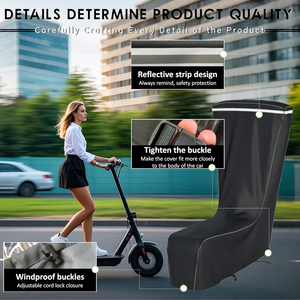 Housse de protection pour trottinette électrique, imperméable et anti-poussière, pour l'extérieur, housse de rangement universelle pour trottinette électrique - Product Image 6