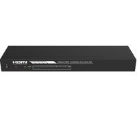 Répartiteur/Extenseur Métallique 18 Gbit/s sur Ethernet 1 entrée 8 sorties Cat5e/6 jusqu'à 60 m avec 8 Récepteurs Prise en charge PoC pour Home Cinéma