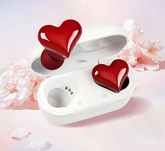 High Quality Cute Heart Shaped Earphones BT 5.3 Wireless Headset Earphones Women In-ear Earbuds Ladies Girl Gift