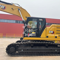 Excavatrice d'occasion CAT333 de 32,9 tonnes pour fossés, machine de terrassement hydraulique, exportateur CAT336 CAT340 CAT330 CAT 333 à vendre