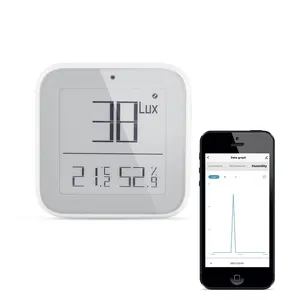 Smart Zigbee Helderheid Thermometer Real-Time Licht Gevoelige Temperatuur En Vochtigheid Detector Met Tuya Smart App