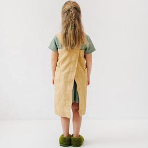 CHANGRONG <span class=keywords><strong>Tablier</strong></span> de cuisine en <span class=keywords><strong>lin</strong></span> pur <span class=keywords><strong>lavé</strong></span> personnalisé pour enfants - Product Image 6