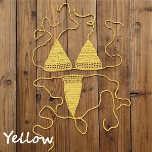 Conjunto de Bikini Mini de Encaje de Crochet de 13 Colores, Estilo Tanga, para Novia de Esta Noche, Traje de Baño Micro de Fantasía Dulce - Product Image 4