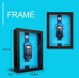 차량 1/32 다이캐스트 금속 미니어처 장난감 자동차 클래식 합금 장난감 소장 슈퍼 금속 자동차 모델 키트와 3D 나무 사진 프레임 - Product Image 2