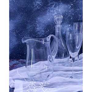 Ensemble de service de boissons en cristal pour 6 personnes avec carafe et bouteille - Product Image 1