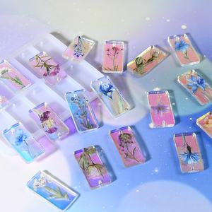 DM1211 прямоугольный брелок для ключей, силиконовая форма, эпоксидная кристаллическая подвеска, брелок для ключей, полимерные литейные формы для поделок, ювелирные изделия - Product Image 4