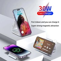 Chargeur sans fil magnétique 3 en 1 15W, station de charge rapide pliable pour iPhone Watch 9/8/7