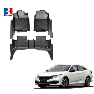 พรมปูพื้นรถยนต์ TPE สำหรับ Honda Civic ปี 2016-2021 พวงมาลัยซ้าย ชุดเต็ม - Product Image 2