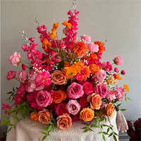 Nouvelle Arrivée L-R482 Boule de Fleurs Artificielles Faite Main Personnalisée Roses Bleues pour Mariage, Fête, Décoration d'Événements, Centre de Table