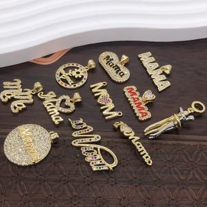 Accesorios de Lujo para Colgante y Pulsera para <span class=keywords><strong>el</strong></span> Día de la <span class=keywords><strong>Madre</strong></span> <span class=keywords><strong>con</strong></span> Diamantes de Colores de 18K y Letras de Mamá - Product Image 2