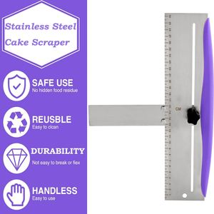 Wholesale Stainless Steel Cake Turntables Smoother Adjustable Kitchen Frosting Spatula Mousse Cream Pastry Baking 12inches - Product Image 2