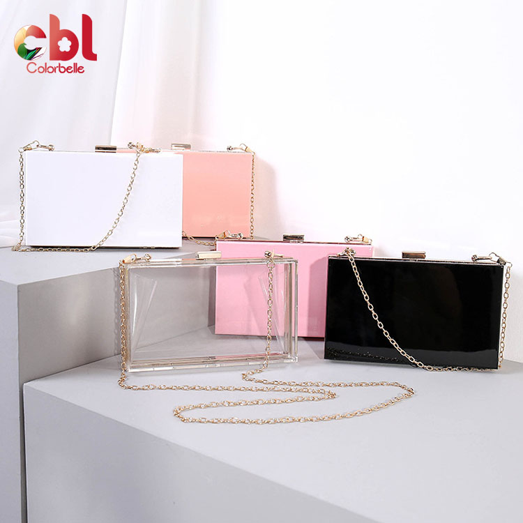 HKDUC Acrylic Evening Bags Women Shining Purse and Handbag Wedding Clutch Bag Black Blue Flap Bags Chains Shoulder Bag HKDUC Acrylic Evening Bags Women Shining Purse and Handbag Wedding Clutch Bag Black Blue Flap Bags Chains Shoulder Bag