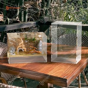 Jaula de <span class=keywords><strong>tarántula</strong></span> arbórea acrílica personalizada, tapa deslizante de terrario, tanque de cría de reptiles, caja de isópodos para vista completa visualmente atractiva - Product Image 1