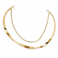 Bracelets Joncs Torsadés Double Couche Plaqué Or 18 carats Prêts à l'Expédition pour la Vente en Gros - Collection Minimaliste 2026