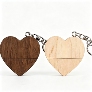 Unidad USB de Madera en Forma de Corazón con Logotipo Personalizado, Memoria USB de Madera Personalizada, Regalo Promocional Empresarial, Memoria USB al por Mayor - Product Image 3