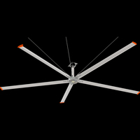Industrieller HVLS-Deckenventilator 8ft-14ft 5 Flügel Aluminiumlegierung Kugellager PMSM-Motor Geräuscharm Hocheffizient für Lagerhallen
