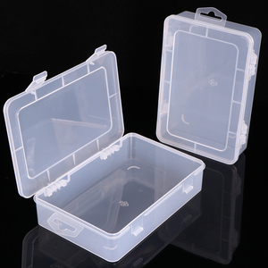 SUNSHING Clear Transparent <b>Plastic</b> Storage <b>Box</b> Large Flat Folding Tool Stationery Craft Supply Storage Container Case - Product Image 1