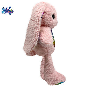 JOPARK Peluche <span class=keywords><strong>raton</strong></span> <span class=keywords><strong>laveur</strong></span> à oreilles arc-en-ciel scintillantes Peluche <span class=keywords><strong>de</strong></span> <span class=keywords><strong>famille</strong></span> Peluches animaux brillantes Peluche pour enfant Cadeau avec longue queue colorée - Product Image 5