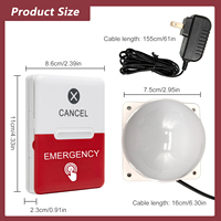 Système d'appel infirmier sans fil, bouton d'appel d'urgence avec indicateur LED, téléavertisseur pour patients pour hôpital, clinique, maison de retraite