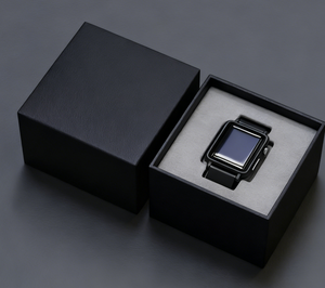 Caja de Regalo para Joyería y Relojes, Autoarmable, de Cartón Gris, con Forro de Esponja, Cierre Magnético y Asa, para Logotipo Personalizado, Venta al Por Mayor - Product Image 2