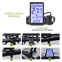 M5 [Haytrix] Pantalla LCD GPS para Scooter y Bicicleta Eléctrica, Velocímetro, Ordenador de Ciclismo para Accesorios de Bicicleta de Carretera, Kit de Conversión de Bicicleta