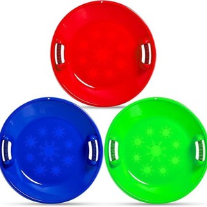 Round Ski Discs With <b>Rope</b> Polyethylene Durable Winter Sled For Adults And Children - Product Image 2