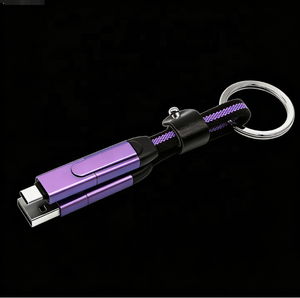 Nouveau Câble <span class=keywords><strong>USB</strong></span> Porte-clés 6-en-1 à Charge Rapide 3A pour Ordinateur et <span class=keywords><strong>iPhone</strong></span>, Accessoires Électroniques, Logo Personnalisé Inclus, 3-en-1, Vente Chaude 2026 - Product Image 1