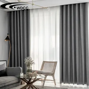 Blackout Curtains Polyester Finished Drapes Hotel Home Use Curtains Black Shading Curtain