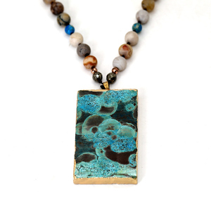 2019 Oceano stile Ciondolo In Pietra Naturale Dell'involucro della treccia <span class=keywords><strong>Collana</strong></span> di Yoga macrame <span class=keywords><strong>Collana</strong></span> per le donne degli uomini <span class=keywords><strong>collana</strong></span> di Energia - Product Image 4
