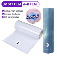 Vente directe du fabricant, rouleau de film UV DTF 31 cm * 100 m, film AB, film PET, autocollant LOGO pour enveloppement de tasses, format A3 pour imprimante UV DTF