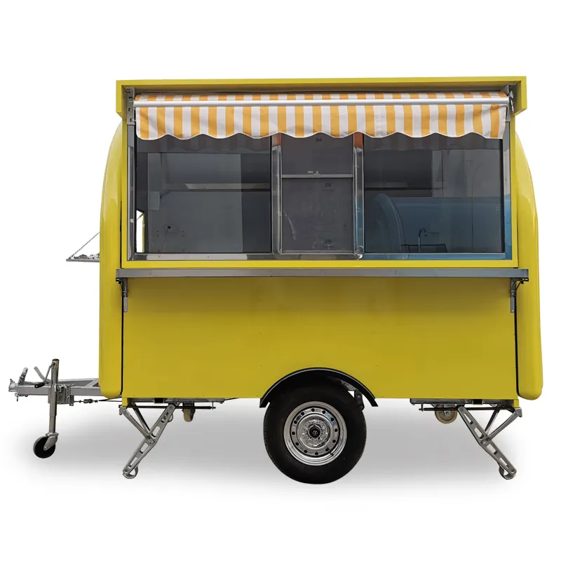 Food Truck voller Snack automaten, Eis kaffee mit kalten Getränken, mobile Verkaufs automaten Hot Dog Pizza Cart