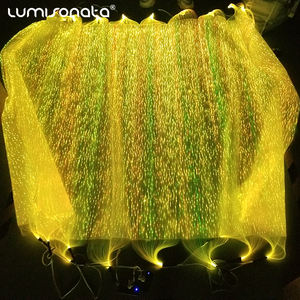 光ファイバーLEDテキスタイルを発光するポリエステル光暗い生地で光る光ファイバ - Product Image 2