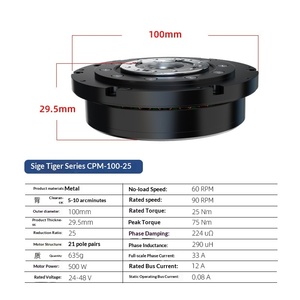 <span class=keywords><strong>Motor</strong></span> Reductor de Eje Plano para Robot, Estructura Cicloidal, Modelo CPM-100-25 IE 1, Eficiencia 500W, 90 RPM, 12A Corriente Continua - Product Image 2