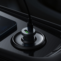 Chargeur de voiture double USB à charge rapide, 2 ports USB, prise QC3.0, protection contre les courts-circuits pour une conduite sécurisée
