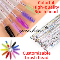 Fournitures d'extension de cils Mascara Brosses Baguettes Sourcils Brosse à cils Glitter Spoolies Cils Mascaras en nylon imperméables
