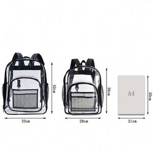 Reinforced Padded Straps Clear Heavy Duty <b>Backpack</b> Transparent Pvc <b>Backpack</b> - Product Image 6
