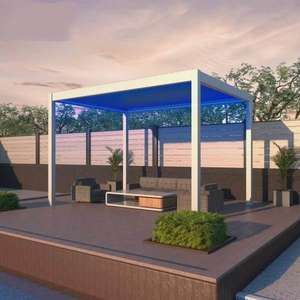 Serre de toit pliable avec enclos <span class=keywords><strong>automatique</strong></span>, imperméable et pare-soleil, pour jardin, patio, cour, piscine, véranda, avec structure - Product Image 4