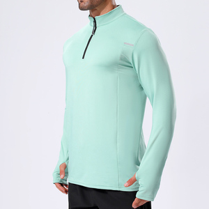 Thở người đàn ông bền của Workout Tops nén Marathon chạy thể dục dài tay áo thể thao Tops mặc - Product Image 2