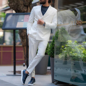 Abiti da uomo <span class=keywords><strong>su</strong></span> <span class=keywords><strong>misura</strong></span> con risvolto da sposo Slim europa e abiti da cerimonia degli stati uniti tinta unita giacca due pezzi giacca da sposa - Product Image 3