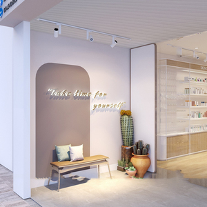 Custom Modern Wood Tone Cosmetic Store Interior Design & Cosmetics Store Furniture Cosmetic Store Props One-Stop Decoration - Product Image 3