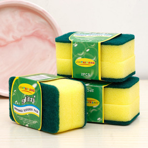 ฟองน้ำขัดจานจินไตหยาง 2 in 1 สำหรับทำความสะอาดครัว ล้างจาน หม้อ และกระทะ - Product Image 2