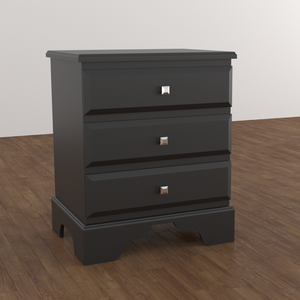 Cajonera negra de madera SWT con tocador de espejo para muebles de dormitorio - Product Image 4